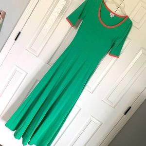 Lularoe Green/ Pink Dress Size Small